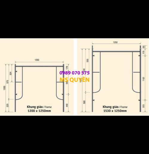 Dàn Giáo Khung H 1.7m (Cổ Điển) – Sản Xuất & Cung Cấp Dàn Giáo Uy Tín